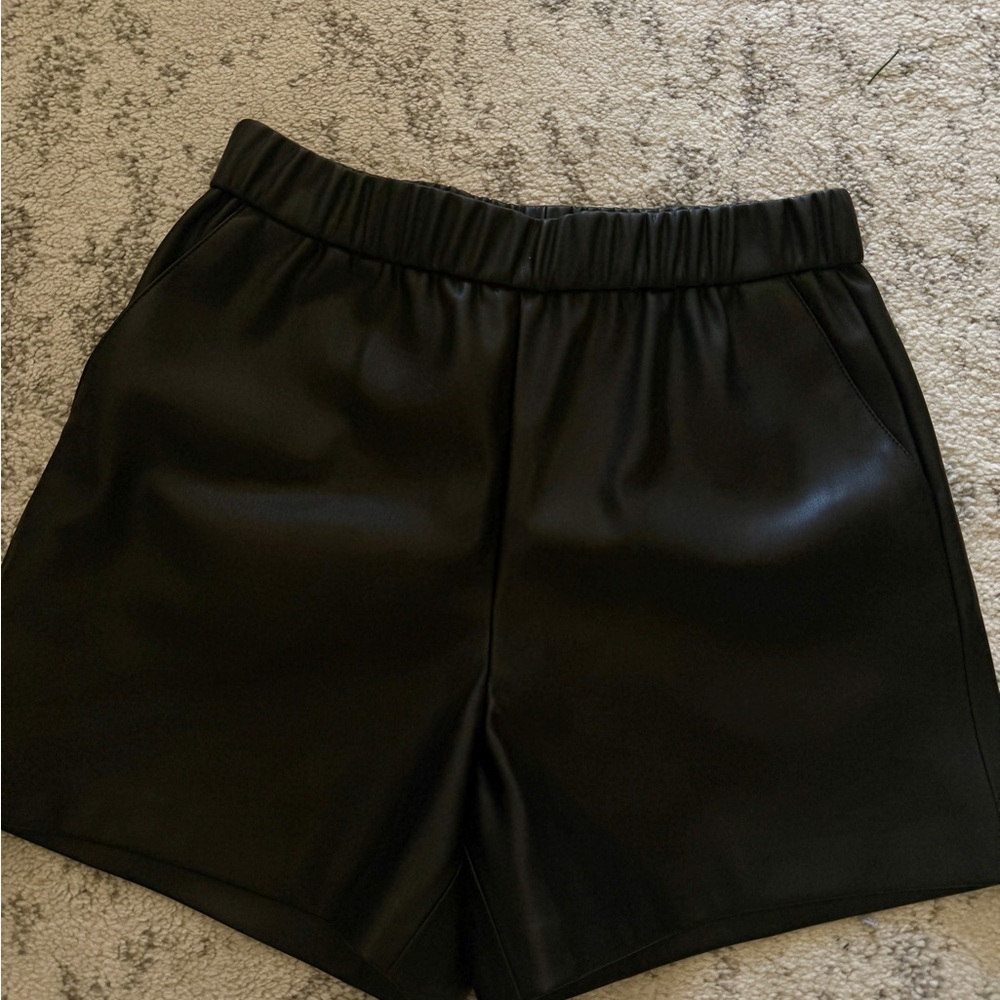 Z Supply Black Leather Women's Shorts